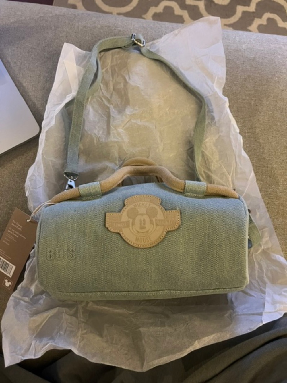 Beis The Disney Small Duffle in Blue Jeans